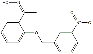 N-(1-{2-[(3-nitrophenyl)methoxy]phenyl}ethylidene)hydroxylamine Struktur