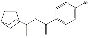 N-(1-{bicyclo[2.2.1]heptan-2-yl}ethyl)-4-bromobenzamide Struktur