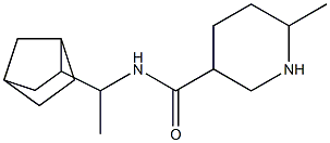 N-(1-bicyclo[2.2.1]hept-2-ylethyl)-6-methylpiperidine-3-carboxamide Struktur