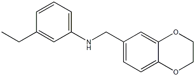 N-(2,3-dihydro-1,4-benzodioxin-6-ylmethyl)-3-ethylaniline Struktur