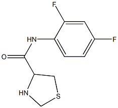 N-(2,4-difluorophenyl)-1,3-thiazolidine-4-carboxamide Struktur