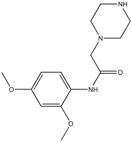 N-(2,4-dimethoxyphenyl)-2-(piperazin-1-yl)acetamide Struktur