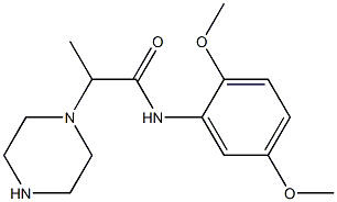 N-(2,5-dimethoxyphenyl)-2-(piperazin-1-yl)propanamide Struktur