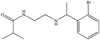 N-(2-{[1-(2-bromophenyl)ethyl]amino}ethyl)-2-methylpropanamide Struktur