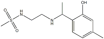 N-(2-{[1-(2-hydroxy-4-methylphenyl)ethyl]amino}ethyl)methanesulfonamide Struktur