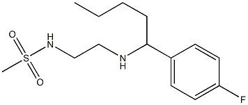 N-(2-{[1-(4-fluorophenyl)pentyl]amino}ethyl)methanesulfonamide Struktur