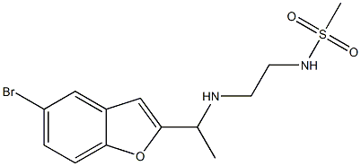 N-(2-{[1-(5-bromo-1-benzofuran-2-yl)ethyl]amino}ethyl)methanesulfonamide Struktur