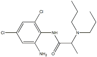 N-(2-amino-4,6-dichlorophenyl)-2-(dipropylamino)propanamide Struktur