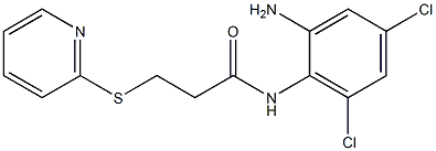 N-(2-amino-4,6-dichlorophenyl)-3-(pyridin-2-ylsulfanyl)propanamide Struktur