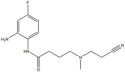 N-(2-amino-4-fluorophenyl)-4-[(2-cyanoethyl)(methyl)amino]butanamide Struktur