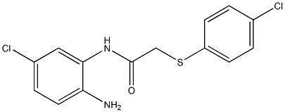 N-(2-amino-5-chlorophenyl)-2-[(4-chlorophenyl)sulfanyl]acetamide Struktur