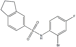 N-(2-bromo-4-fluorophenyl)-2,3-dihydro-1H-indene-5-sulfonamide Struktur