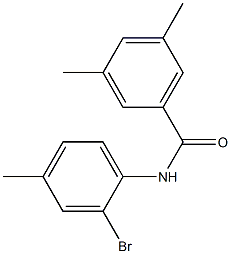 N-(2-bromo-4-methylphenyl)-3,5-dimethylbenzamide Struktur