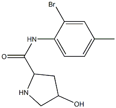 N-(2-bromo-4-methylphenyl)-4-hydroxypyrrolidine-2-carboxamide Struktur