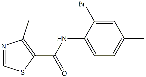 N-(2-bromo-4-methylphenyl)-4-methyl-1,3-thiazole-5-carboxamide Struktur