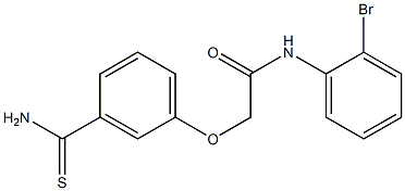 N-(2-bromophenyl)-2-(3-carbamothioylphenoxy)acetamide Struktur