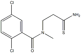 N-(2-carbamothioylethyl)-2,5-dichloro-N-methylbenzamide Struktur