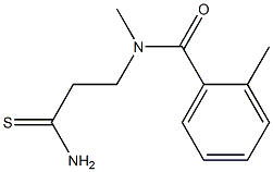 N-(2-carbamothioylethyl)-N,2-dimethylbenzamide Struktur