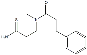 N-(2-carbamothioylethyl)-N-methyl-3-phenylpropanamide Struktur