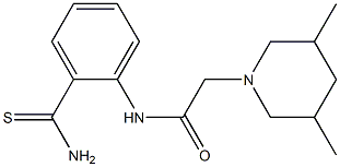 N-(2-carbamothioylphenyl)-2-(3,5-dimethylpiperidin-1-yl)acetamide Struktur