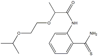 N-(2-carbamothioylphenyl)-2-[2-(propan-2-yloxy)ethoxy]propanamide Struktur