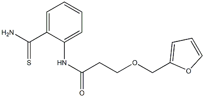 N-(2-carbamothioylphenyl)-3-(furan-2-ylmethoxy)propanamide Struktur