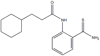 N-(2-carbamothioylphenyl)-3-cyclohexylpropanamide Struktur