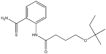 N-(2-carbamothioylphenyl)-4-[(2-methylbutan-2-yl)oxy]butanamide Struktur