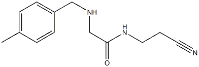 N-(2-cyanoethyl)-2-{[(4-methylphenyl)methyl]amino}acetamide Struktur