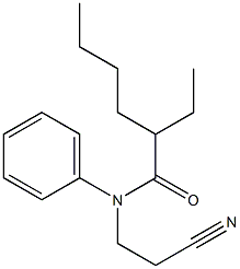 N-(2-cyanoethyl)-2-ethyl-N-phenylhexanamide Struktur