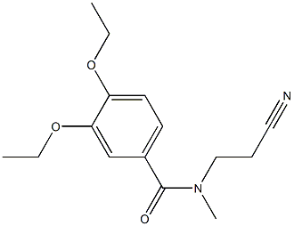 N-(2-cyanoethyl)-3,4-diethoxy-N-methylbenzamide Struktur