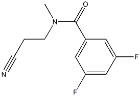 N-(2-cyanoethyl)-3,5-difluoro-N-methylbenzamide Struktur