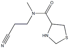 N-(2-cyanoethyl)-N-methyl-1,3-thiazolidine-4-carboxamide Struktur