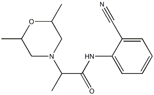 N-(2-cyanophenyl)-2-(2,6-dimethylmorpholin-4-yl)propanamide Struktur