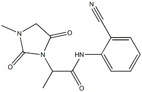 N-(2-cyanophenyl)-2-(3-methyl-2,5-dioxoimidazolidin-1-yl)propanamide Struktur