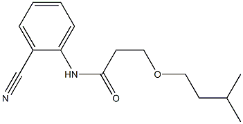 N-(2-cyanophenyl)-3-(3-methylbutoxy)propanamide Struktur