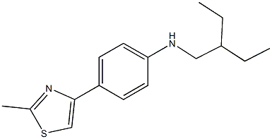 N-(2-ethylbutyl)-4-(2-methyl-1,3-thiazol-4-yl)aniline Struktur