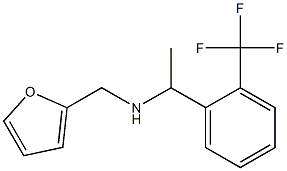 N-(2-furylmethyl)-N-{1-[2-(trifluoromethyl)phenyl]ethyl}amine Struktur