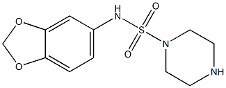 N-(2H-1,3-benzodioxol-5-yl)piperazine-1-sulfonamide Struktur