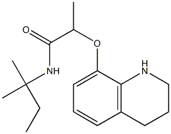 N-(2-methylbutan-2-yl)-2-(1,2,3,4-tetrahydroquinolin-8-yloxy)propanamide Struktur