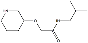 N-(2-methylpropyl)-2-(piperidin-3-yloxy)acetamide Struktur