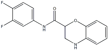 N-(3,4-difluorophenyl)-3,4-dihydro-2H-1,4-benzoxazine-2-carboxamide Struktur