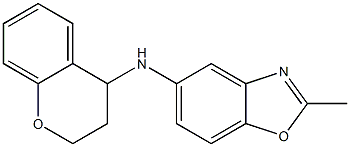 N-(3,4-dihydro-2H-1-benzopyran-4-yl)-2-methyl-1,3-benzoxazol-5-amine Struktur