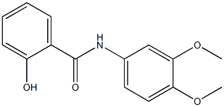 N-(3,4-dimethoxyphenyl)-2-hydroxybenzamide Struktur