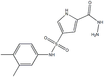 N-(3,4-dimethylphenyl)-5-(hydrazinocarbonyl)-1H-pyrrole-3-sulfonamide Struktur