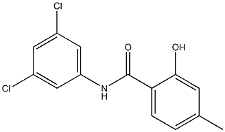 N-(3,5-dichlorophenyl)-2-hydroxy-4-methylbenzamide Struktur