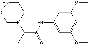 N-(3,5-dimethoxyphenyl)-2-(piperazin-1-yl)propanamide Struktur