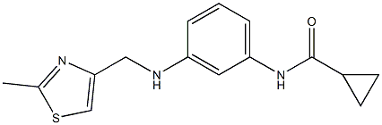 N-(3-{[(2-methyl-1,3-thiazol-4-yl)methyl]amino}phenyl)cyclopropanecarboxamide Struktur