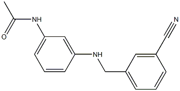 N-(3-{[(3-cyanophenyl)methyl]amino}phenyl)acetamide Struktur