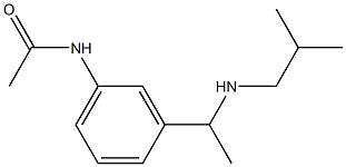 N-(3-{1-[(2-methylpropyl)amino]ethyl}phenyl)acetamide Struktur